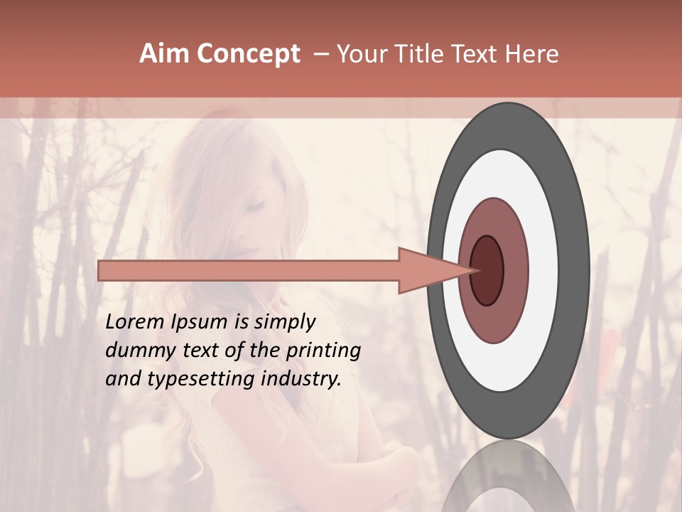 A Woman Standing In Front Of Some Trees PowerPoint Template
