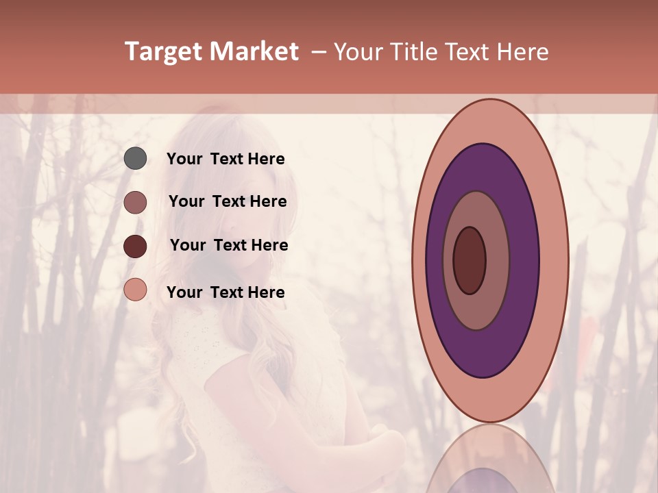 A Woman Standing In Front Of Some Trees PowerPoint Template