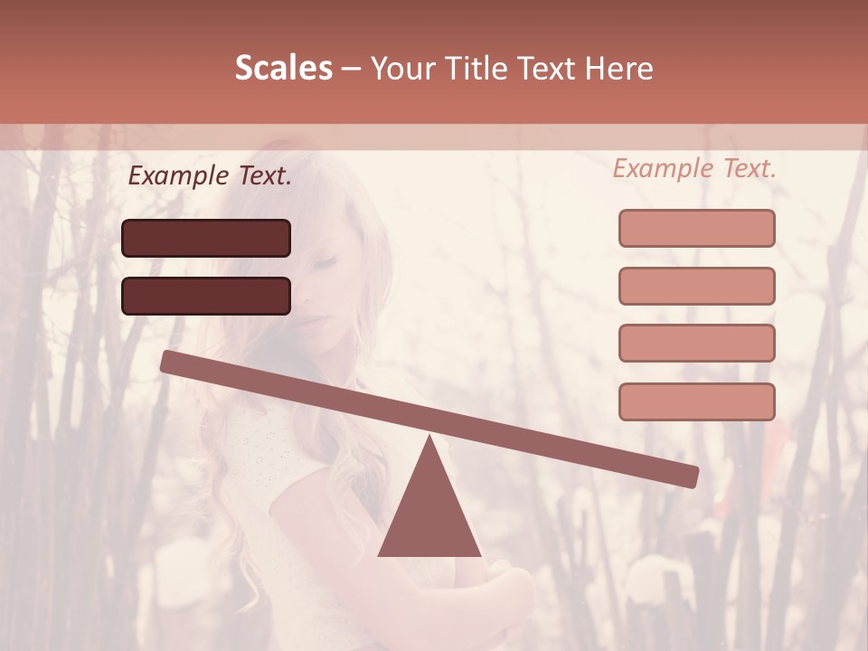 A Woman Standing In Front Of Some Trees PowerPoint Template