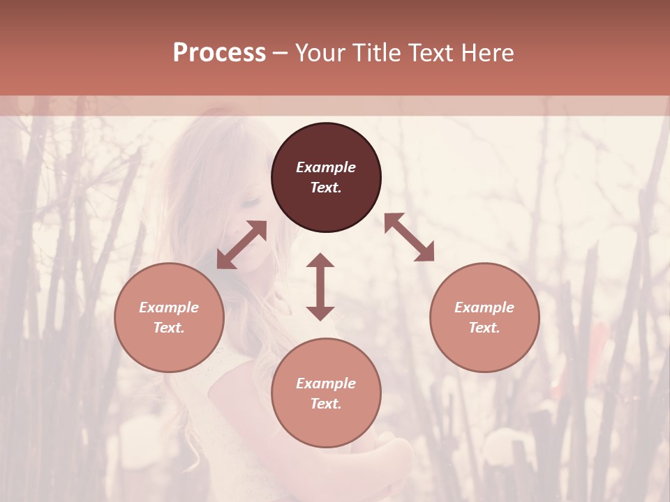A Woman Standing In Front Of Some Trees PowerPoint Template