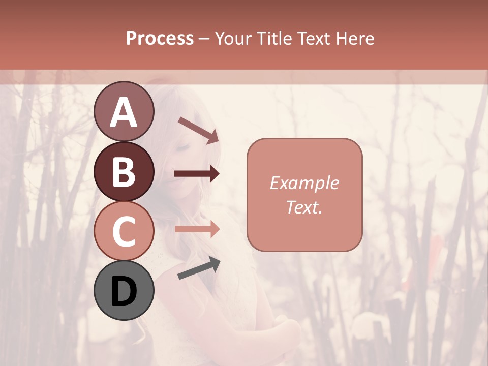 A Woman Standing In Front Of Some Trees PowerPoint Template