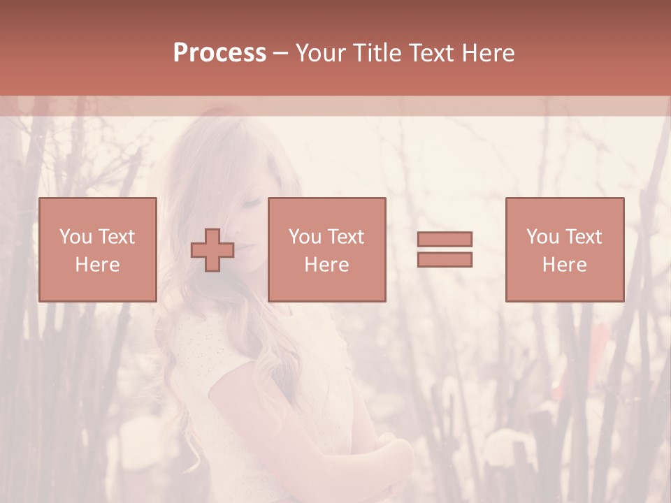 A Woman Standing In Front Of Some Trees PowerPoint Template