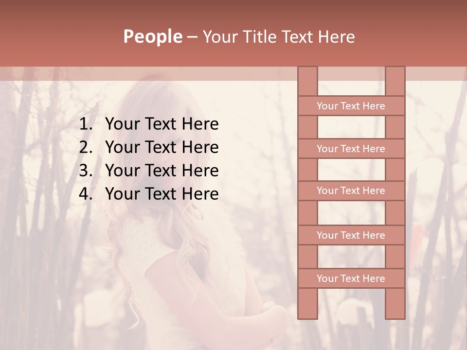 A Woman Standing In Front Of Some Trees PowerPoint Template