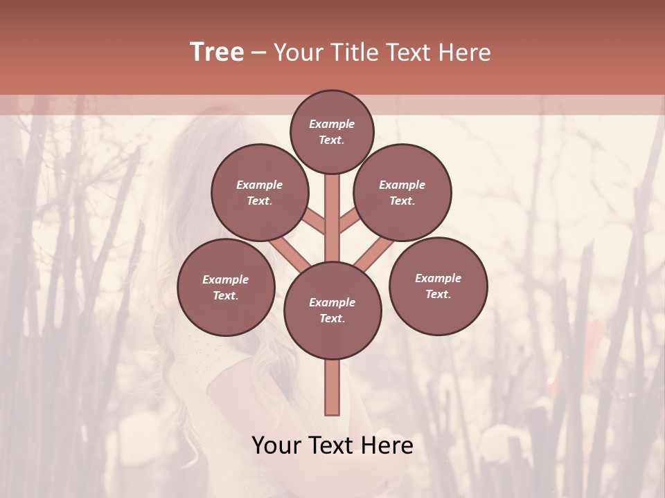 A Woman Standing In Front Of Some Trees PowerPoint Template
