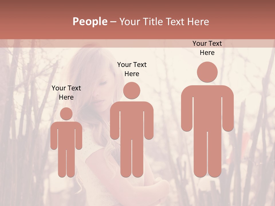 A Woman Standing In Front Of Some Trees PowerPoint Template
