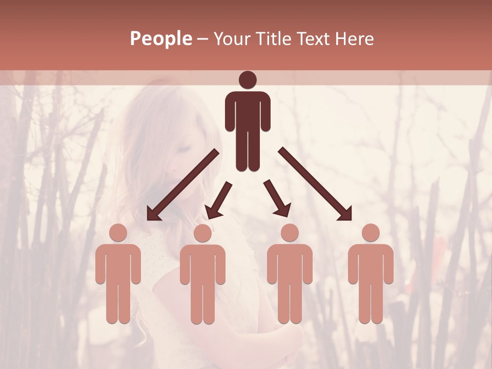 A Woman Standing In Front Of Some Trees PowerPoint Template
