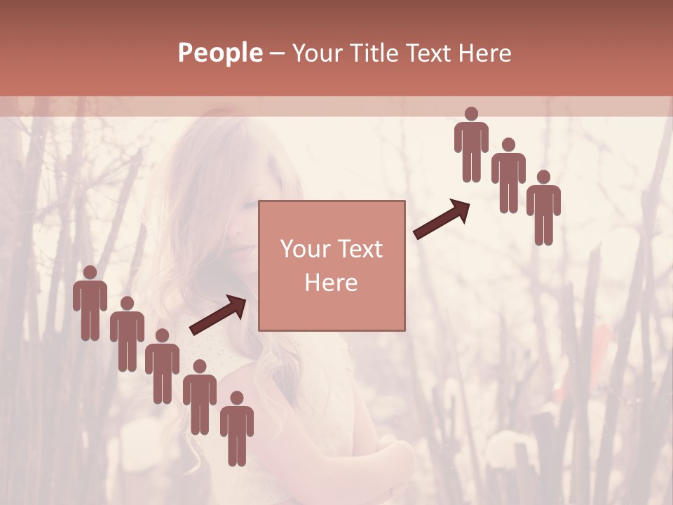 A Woman Standing In Front Of Some Trees PowerPoint Template