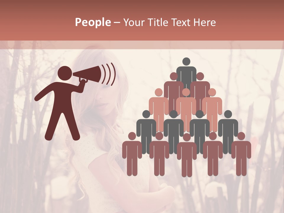 A Woman Standing In Front Of Some Trees PowerPoint Template