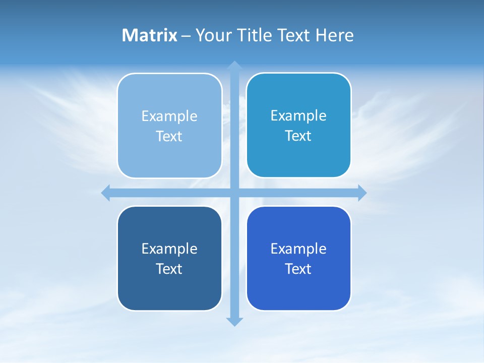 A Blue Sky With White Clouds And A White Angel PowerPoint Template
