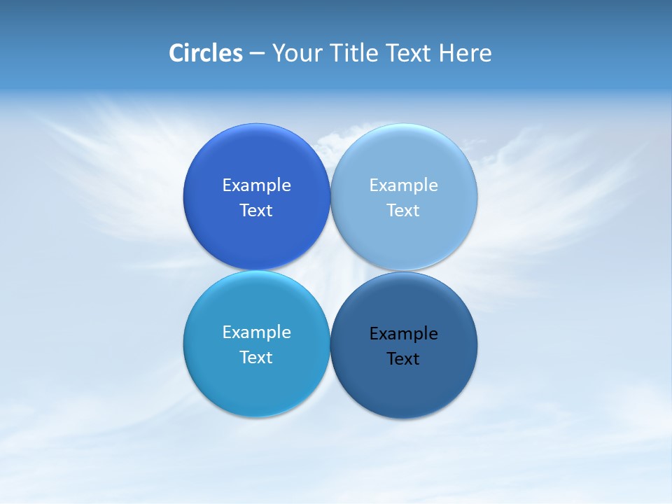 A Blue Sky With White Clouds And A White Angel PowerPoint Template