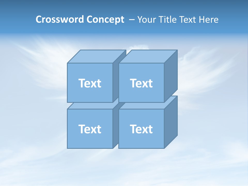 A Blue Sky With White Clouds And A White Angel PowerPoint Template