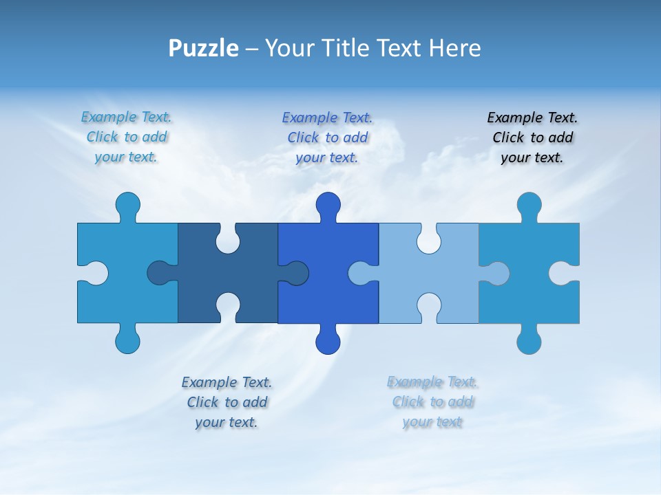 A Blue Sky With White Clouds And A White Angel PowerPoint Template