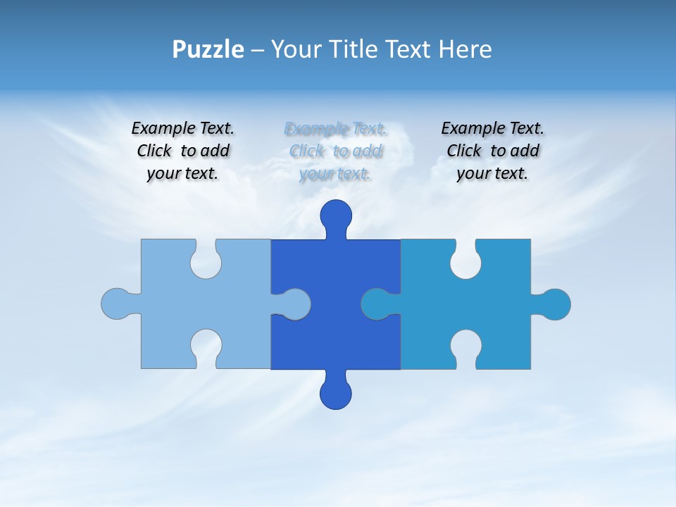 A Blue Sky With White Clouds And A White Angel PowerPoint Template