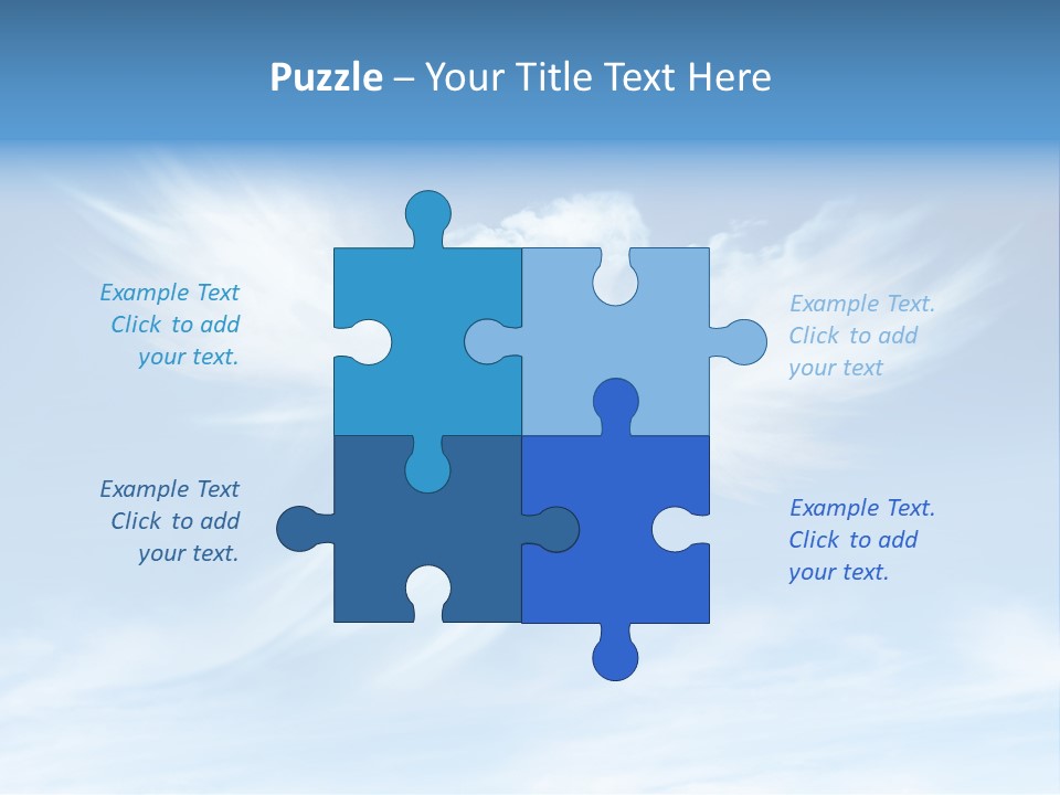 A Blue Sky With White Clouds And A White Angel PowerPoint Template
