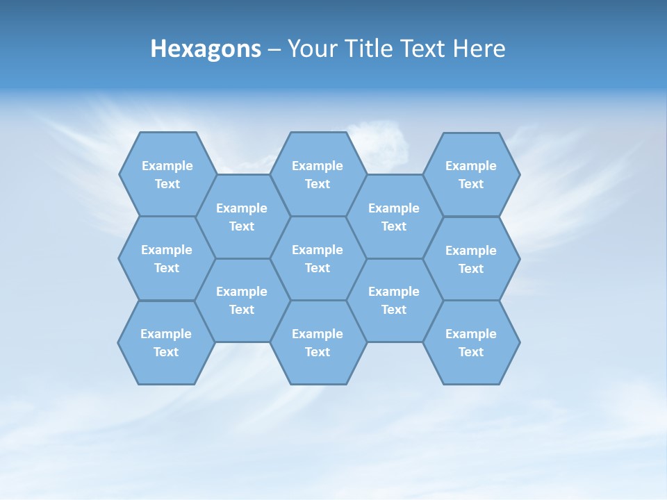 A Blue Sky With White Clouds And A White Angel PowerPoint Template