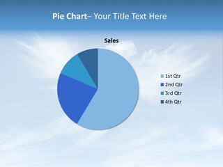 A Blue Sky With White Clouds And A White Angel PowerPoint Template