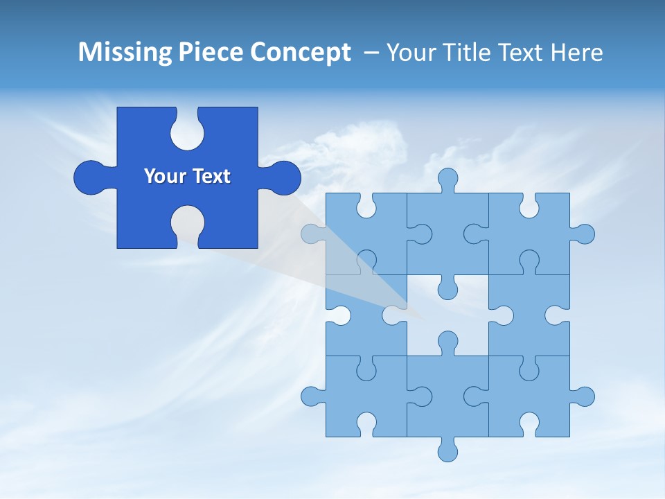 A Blue Sky With White Clouds And A White Angel PowerPoint Template