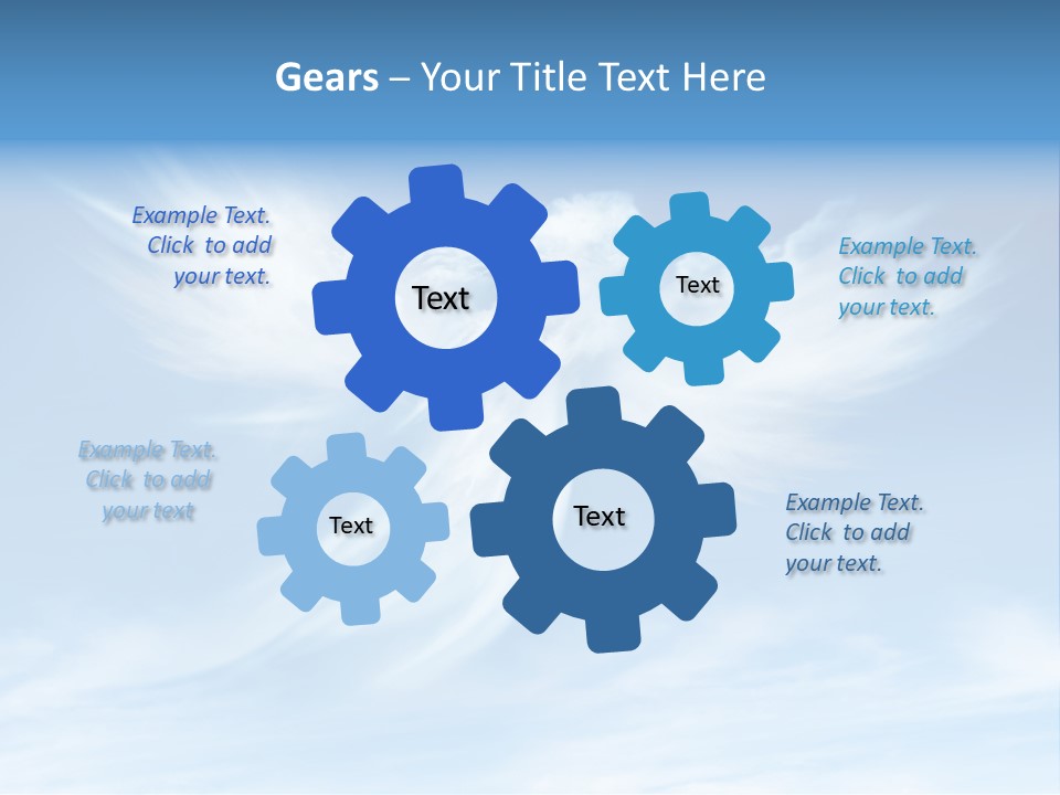 A Blue Sky With White Clouds And A White Angel PowerPoint Template