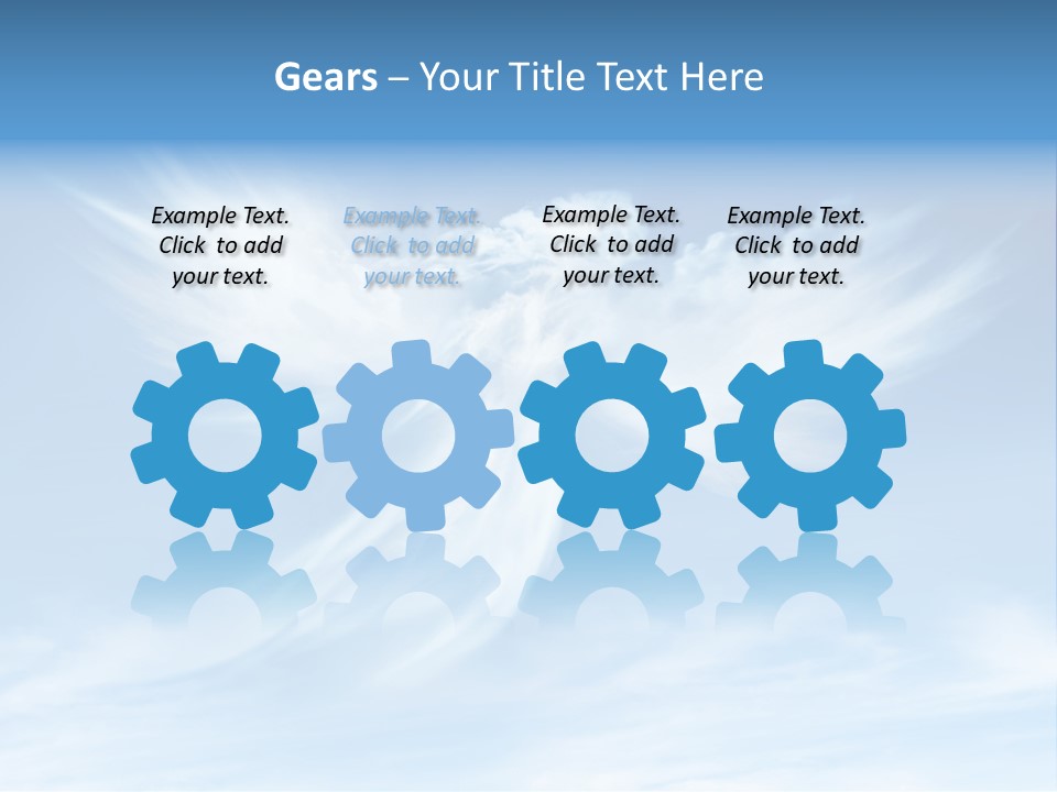 A Blue Sky With White Clouds And A White Angel PowerPoint Template