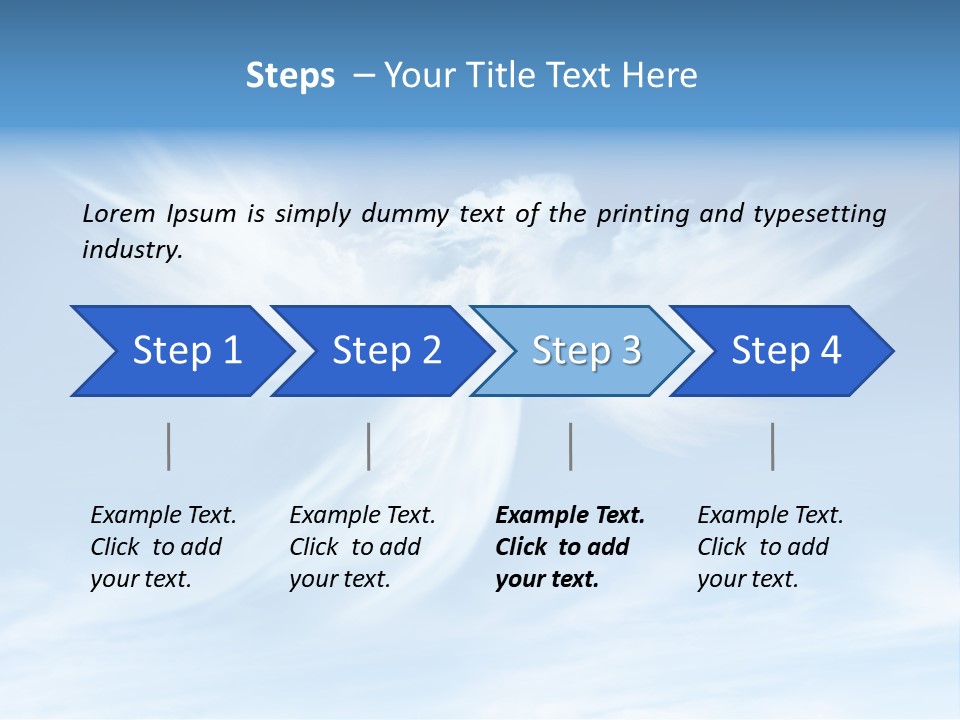 A Blue Sky With White Clouds And A White Angel PowerPoint Template