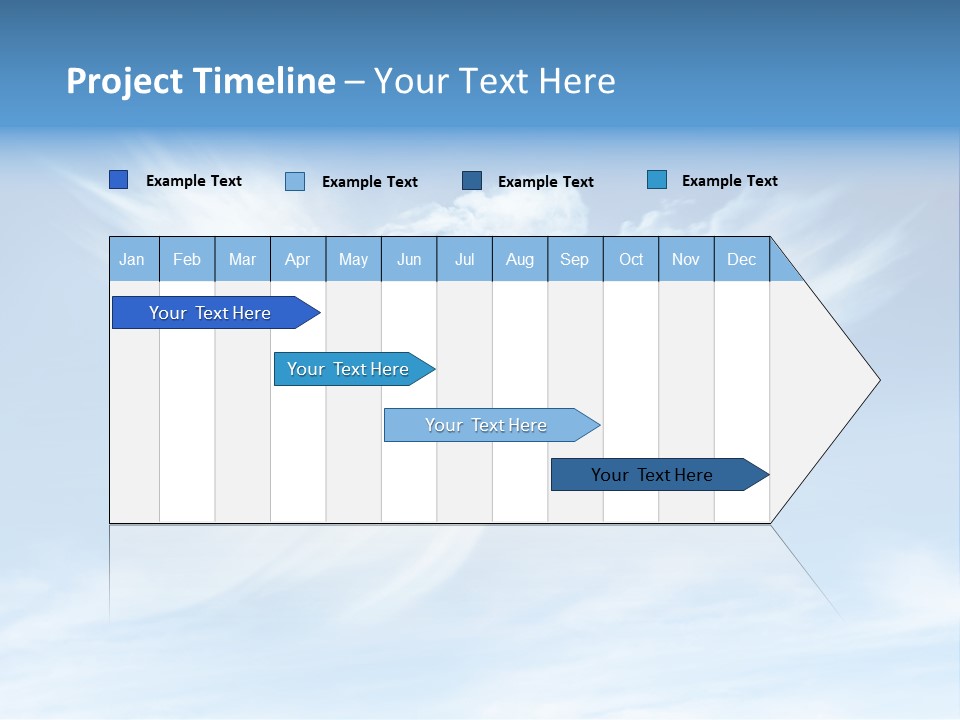 A Blue Sky With White Clouds And A White Angel PowerPoint Template