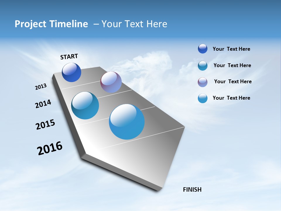 A Blue Sky With White Clouds And A White Angel PowerPoint Template