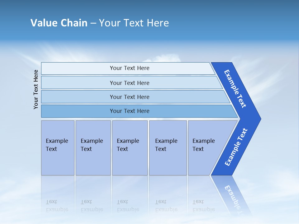 A Blue Sky With White Clouds And A White Angel PowerPoint Template