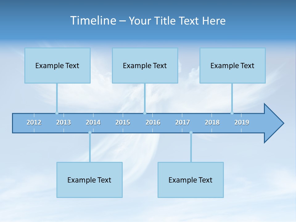 A Blue Sky With White Clouds And A White Angel PowerPoint Template