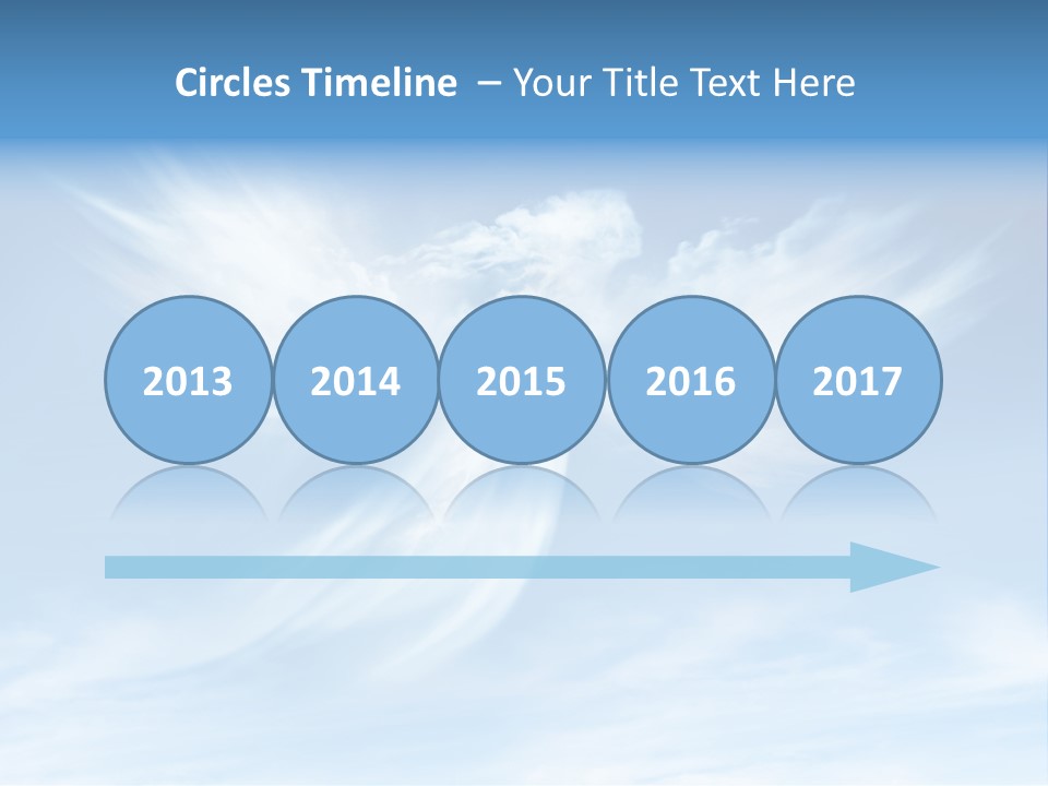 A Blue Sky With White Clouds And A White Angel PowerPoint Template