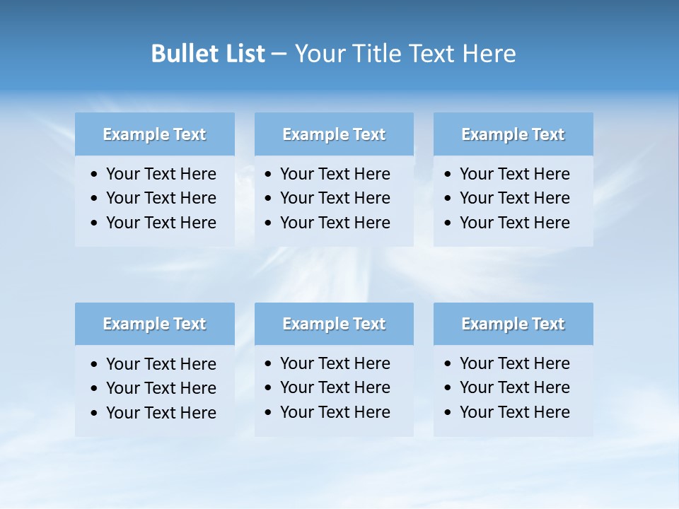 A Blue Sky With White Clouds And A White Angel PowerPoint Template
