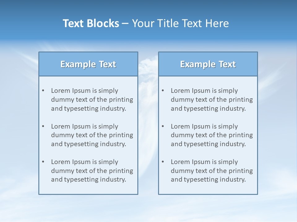 A Blue Sky With White Clouds And A White Angel PowerPoint Template