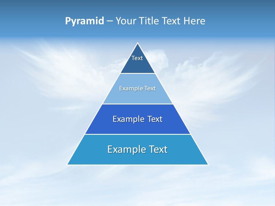 A Blue Sky With White Clouds And A White Angel PowerPoint Template