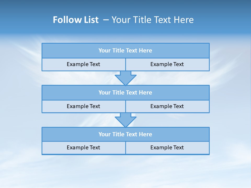 A Blue Sky With White Clouds And A White Angel PowerPoint Template