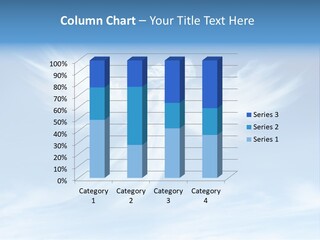 A Blue Sky With White Clouds And A White Angel PowerPoint Template