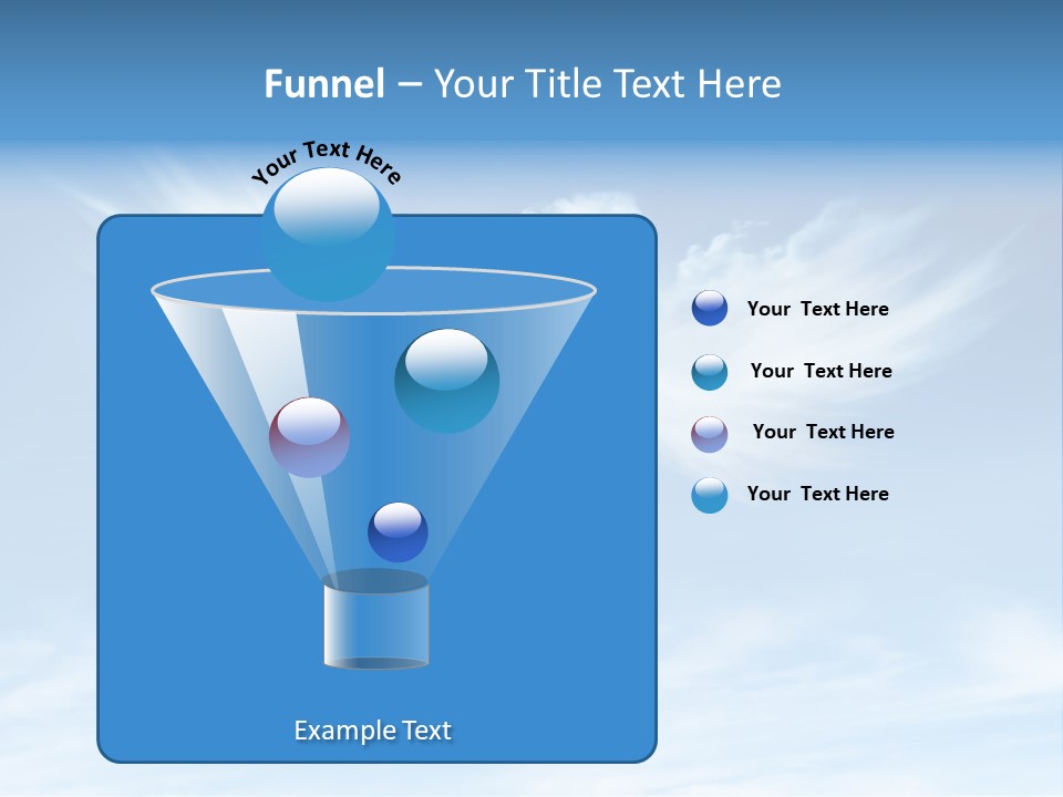 A Blue Sky With White Clouds And A White Angel PowerPoint Template