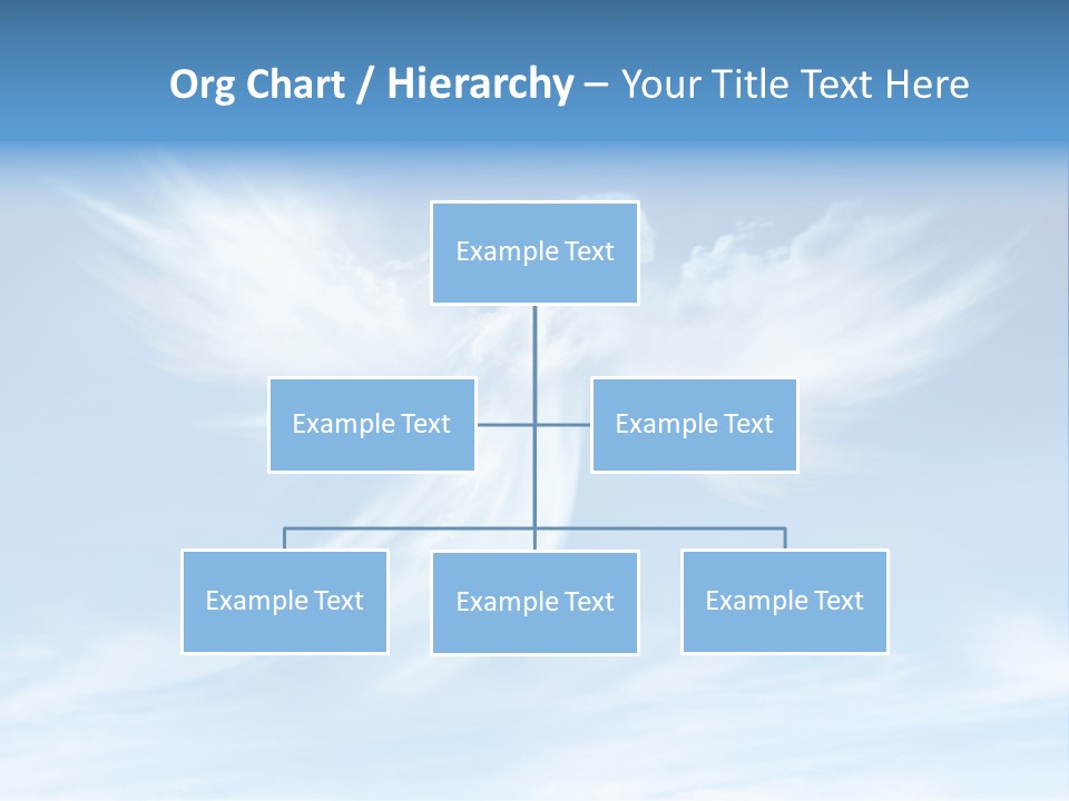 A Blue Sky With White Clouds And A White Angel PowerPoint Template
