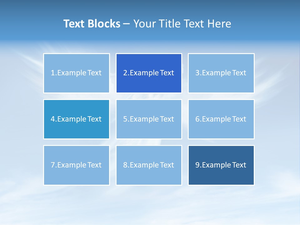 A Blue Sky With White Clouds And A White Angel PowerPoint Template