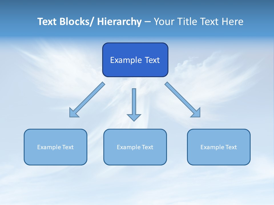 A Blue Sky With White Clouds And A White Angel PowerPoint Template