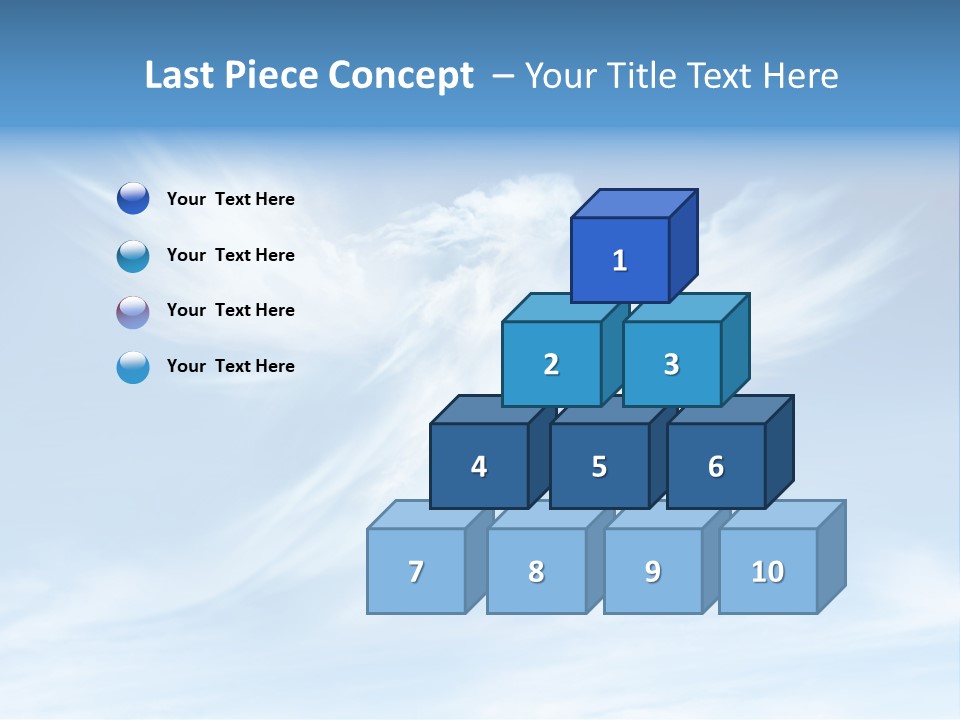 A Blue Sky With White Clouds And A White Angel PowerPoint Template