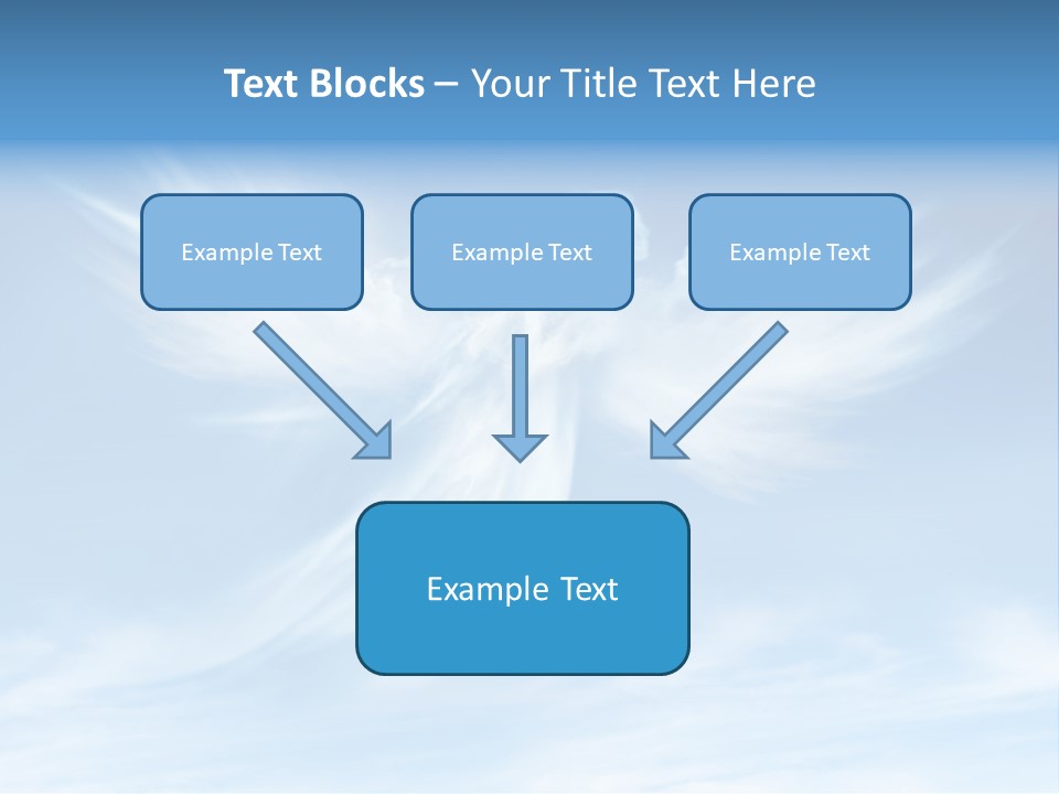 A Blue Sky With White Clouds And A White Angel PowerPoint Template