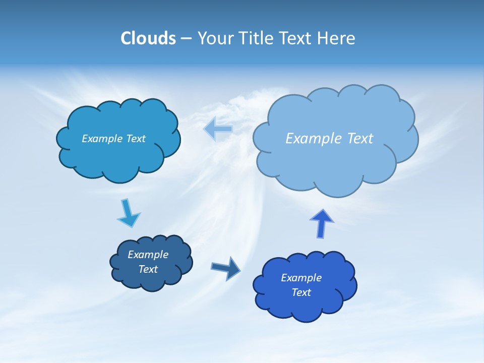A Blue Sky With White Clouds And A White Angel PowerPoint Template