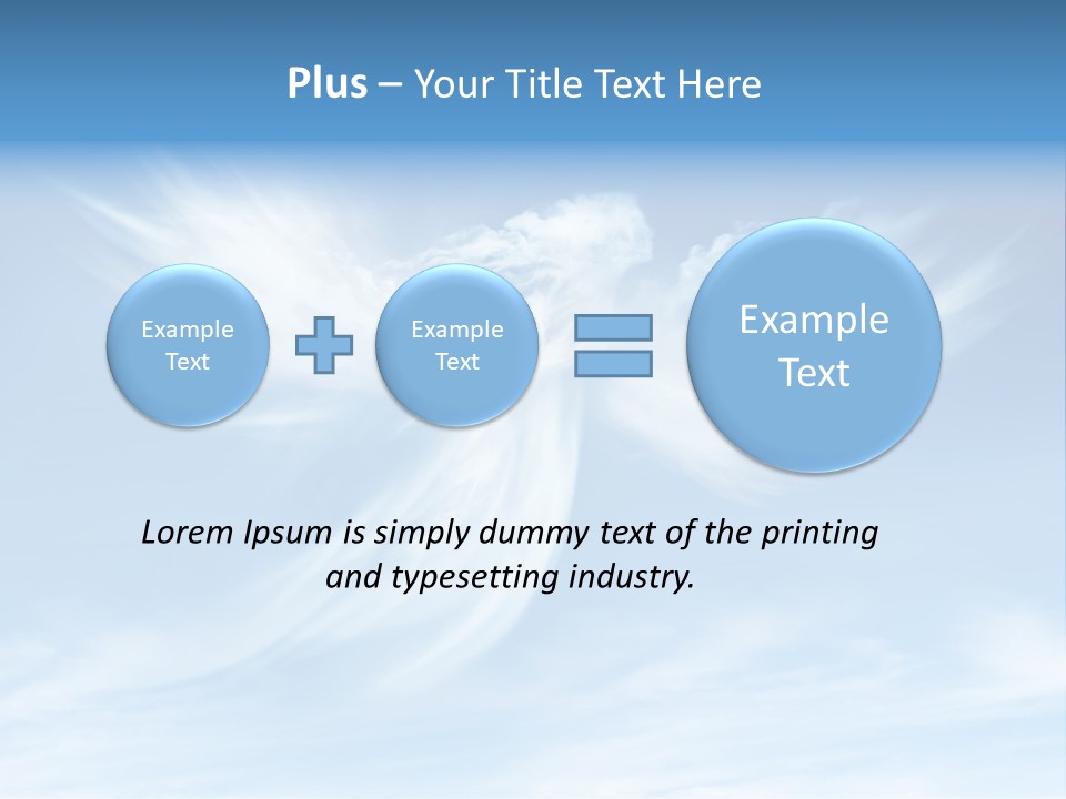 A Blue Sky With White Clouds And A White Angel PowerPoint Template