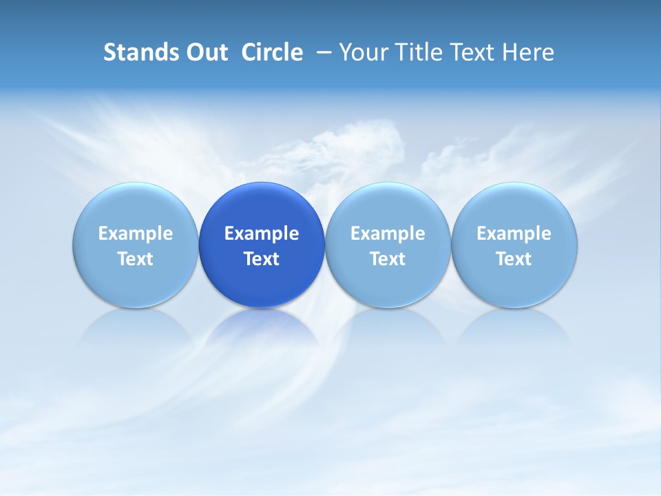 A Blue Sky With White Clouds And A White Angel PowerPoint Template