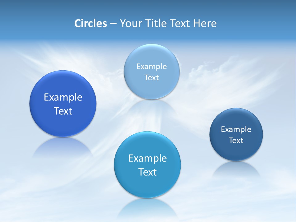 A Blue Sky With White Clouds And A White Angel PowerPoint Template