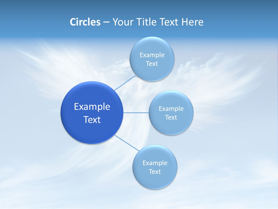 A Blue Sky With White Clouds And A White Angel PowerPoint Template