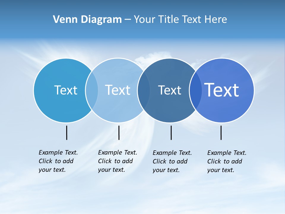 A Blue Sky With White Clouds And A White Angel PowerPoint Template