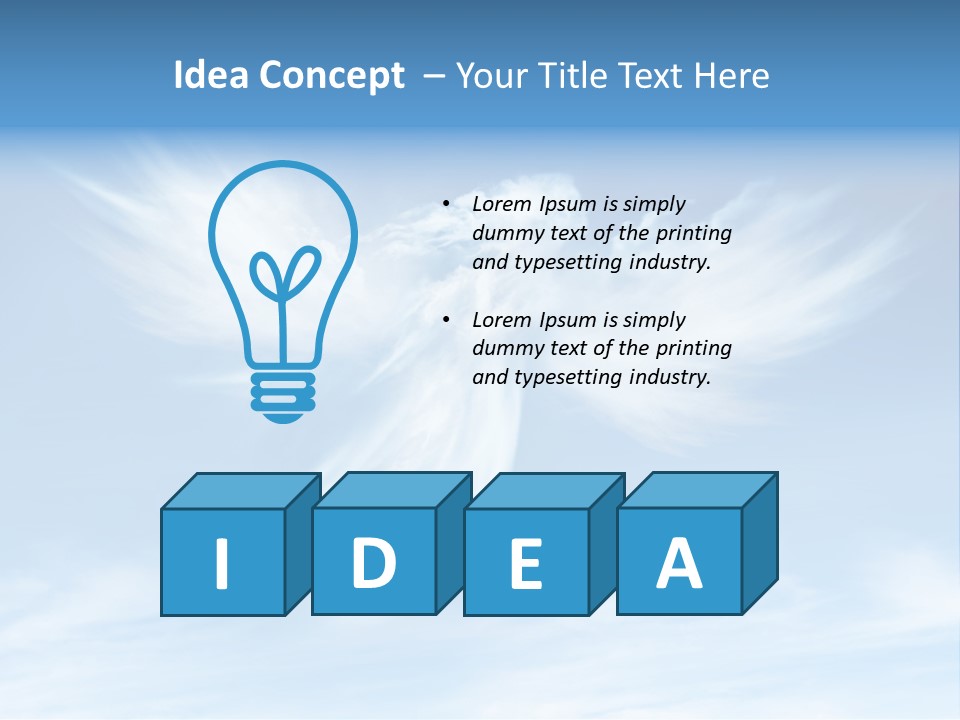 A Blue Sky With White Clouds And A White Angel PowerPoint Template