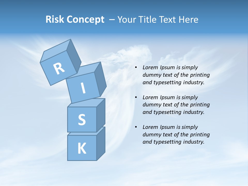A Blue Sky With White Clouds And A White Angel PowerPoint Template