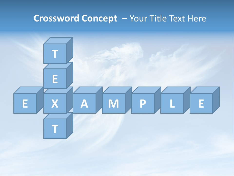A Blue Sky With White Clouds And A White Angel PowerPoint Template