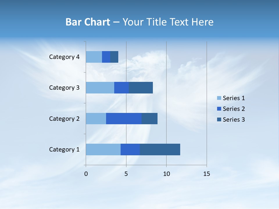 A Blue Sky With White Clouds And A White Angel PowerPoint Template